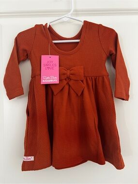 Ruffle Butts Long Sleeve Bow Dress